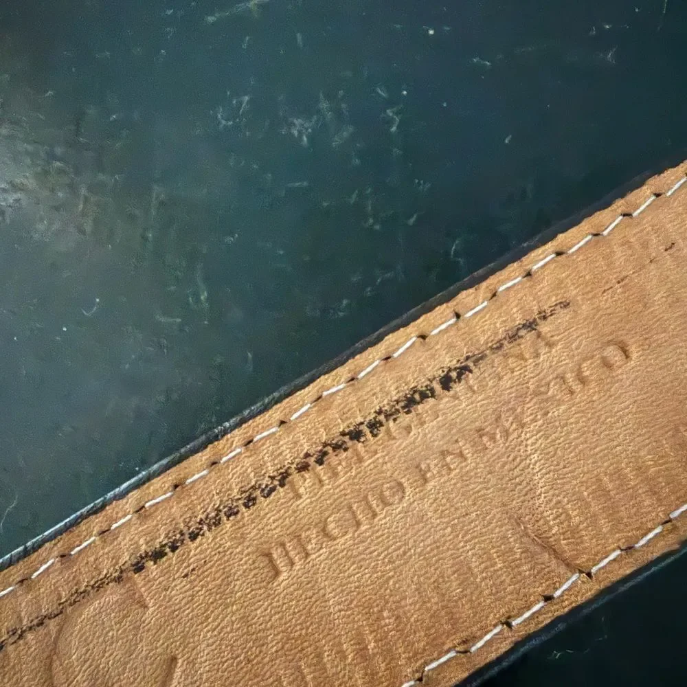 YAC Western Cowboy Belt Embroidered  No Buckle Leather Genuine Made In Mexico